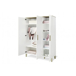 Pinolino Armoire enfant 3 portes - Blanc