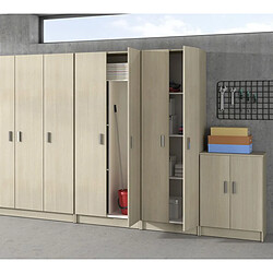 Avis Pegane Armoire colonne de rangement - Chêne