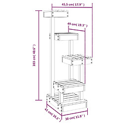 vidaXL Arbre à chat Bois de pin 103 cm pas cher