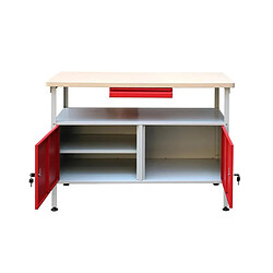 Acheter DEFITEC Etabli à double porte - Rouge/Blanc · Reconditionné
