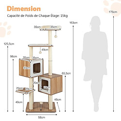 Helloshop26 Arbre à chat en bois