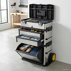 vidaXL Boîte à outils 3 parties