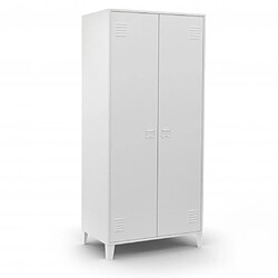 Idmarket Armoire penderie ESTER blanc