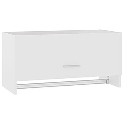 vidaXL Garde-robe blanc 70x32,5x35 cm bois d'ingénierie