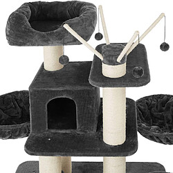Arbre à chat Helloshop26 - 195 cm Gris/Blanc