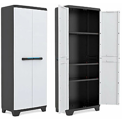 KIS Armoire haute Linear Noir et Gris pas cher