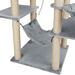 Helloshop26 Arbre à chat 165 cm - Gris