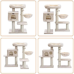 Arbre à chat Helloshop26 - 112 cm, beige