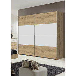 Pegane Armoire placard - Chêne/blanc