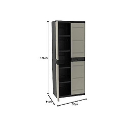 Avis PLASTIKEN Armoire 2 portes - Titanium
