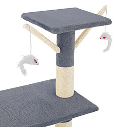 Arbre à chat Helloshop26 - 142 cm - Gris
