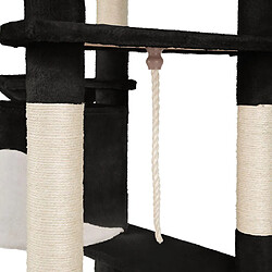 Helloshop26 Arbre à chat 204 cm - Noir/Blanc