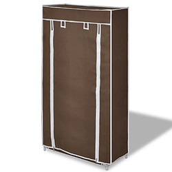 Helloshop26 Armoire à chaussures tissu - Marron