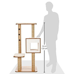 VESPER Arbre à chat Base Haute Noyer 120 cm
