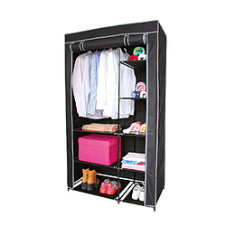 Urban Living Armoire avec housse en tissu - 100 x H. 170 cm - Noir