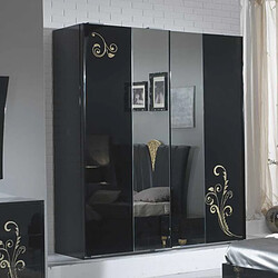 dansmamaison Armoire Seborga - Noir/Or