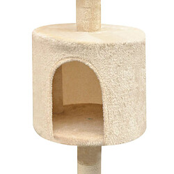 Arbre à chat Helloshop26 - 125 cm, beige