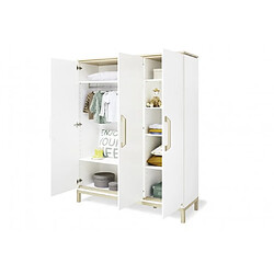 Pinolino Armoire enfant 3 portes - Blanc