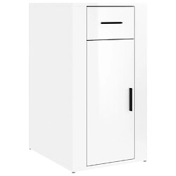 vidaXL Bureau Blanc brillant