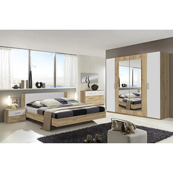 Acheter Pegane Armoire placard avec miroir - Chêne