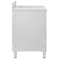Helloshop26 Armoire de cuisine inox - Argent