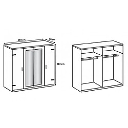 Acheter Pegane Armoire placard - Chêne