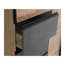 Armoire penderie avec miroir - chêne pas cher