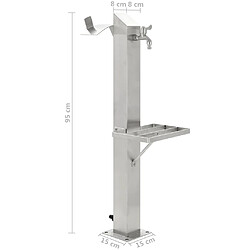 vidaXL Colonne à eau de jardin - Acier inoxydable pas cher