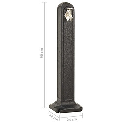 vidaXL Réservoir de jardin avec robinet - Anthracite pas cher