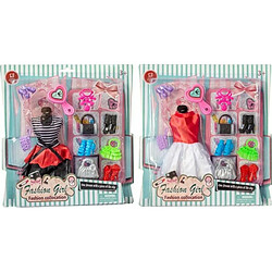 Robe pour poupée avec accessoires - Rouge