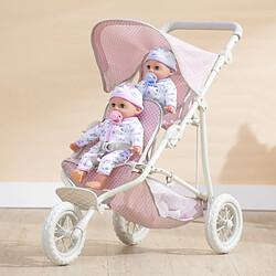 Olivia's little world poussette double pour poupée - Rose