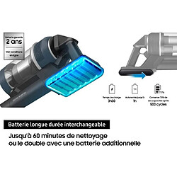 Acheter Samsung VS20C95EFTB - Sans fil - 60 min - Aspirant - 0.8 l - Noir et bleu