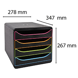 Exacompta Big-Box Set de tiroirs noir pas cher