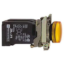 Schneider electric XB4BV35 - Orange Voyant lumineux Harmony XB4 - BA9s, transformateur 120 V vers 6 V, IP66, bague chromée, encastrement, borne à vis