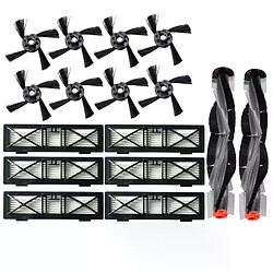 Lame de brosse pour aspirateur Neato Botvac série D Accessoire pour aspirateur robot Neato Botvac série D - compatible D3 à D7 - brosse combinée - pièce de rechange durable