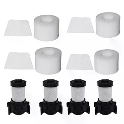 Kit de filtres HEPA pour aspirateur Shark - Lot de 4 Filtres de rechange pour aspirateur Shark - HEPA - Lavables et réutilisables - Compatibles séries IF/IR/IC - Remplace XPSTMF100 et XPREMF100