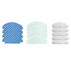 Tampons de nettoyage pour Deebot OZMO T8 Accessoires pour aspirateur robot Ecovacs T8 - Microfibre lavable/réutilisable - Compatibles T8/T8 AIVI - Lingettes jetables incluses