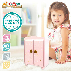 Woomax Armoire pour poupée - Rose pas cher