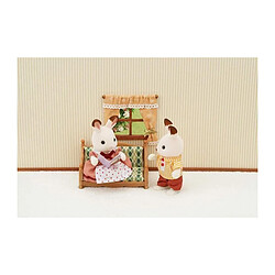 Sylvanian families pièce à vivre maison de poupée - bois clair