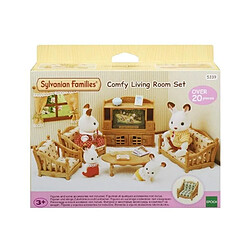 Acheter Sylvanian families pièce à vivre maison de poupée - bois clair