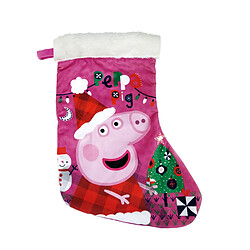 Peppa Pig Chaussette de Noël Cosy Corner Chaussette de Noël - Design Peppa Pig - Polyester - 42 cm - Rose