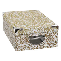 Atmosphera Lot de 6 boîtes pour cadeaux de Noël - Blanc et doré