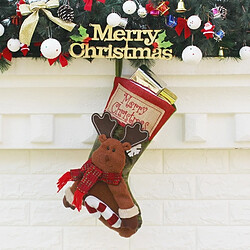 Wewoo Bas de Noël en tissu - Elk Joyeux Noël
