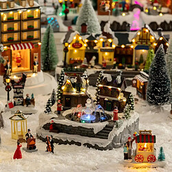 Feeric Lights And Christmas Village de Noël Animé Lumineux Fontaine - Gris