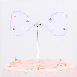 Wewoo 5 PCS Bow Cake Insert Décoration - Blanc