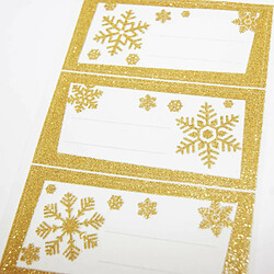 Youdoit Étiquettes Noël Flocons Dorés