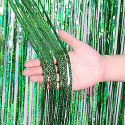 Wewoo Décoration Rideaux Paillettes - 1x3m Vert