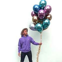 Wewoo Ballons Métalliques Perle 12" - Violet - 50 PCS
