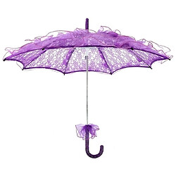 Parapluie Dentelle Violet - Wewoo