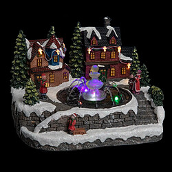 Feeric Lights And Christmas Village de Noël Animé Lumineux Fontaine - Gris